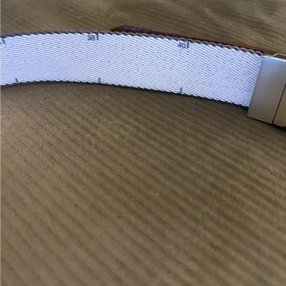 Doc Murphy Men’s Adjustable Blue w/ Brown Leather & Brass Buckle Belt EUC!! - Picture 7 of 9